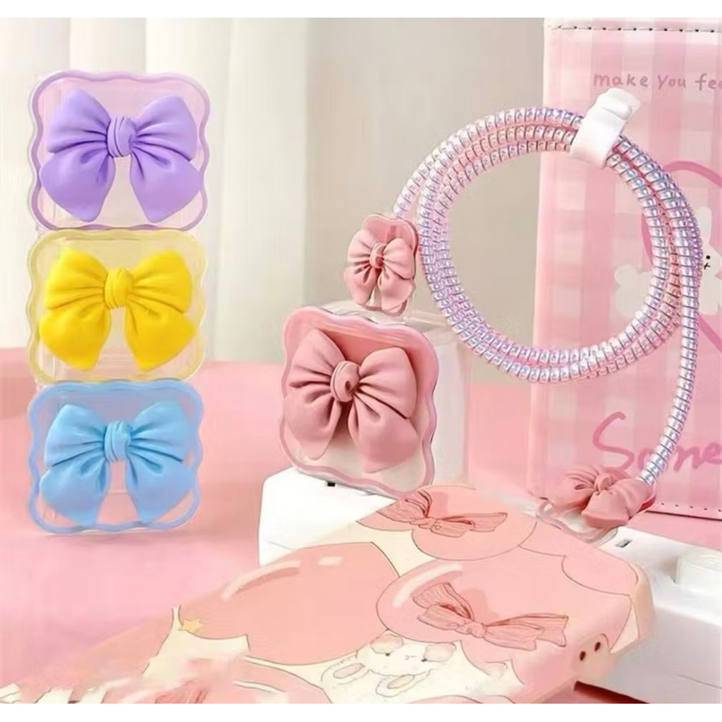 Capa Protetora com Laço 3D para Carregador Apple 