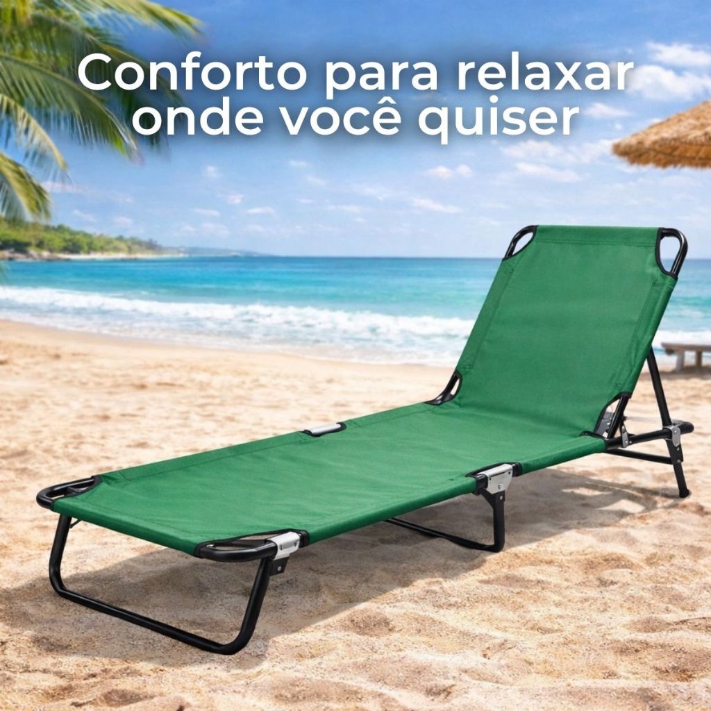 Cadeira Espreguiçadeira De Praia Piscina Recliná
