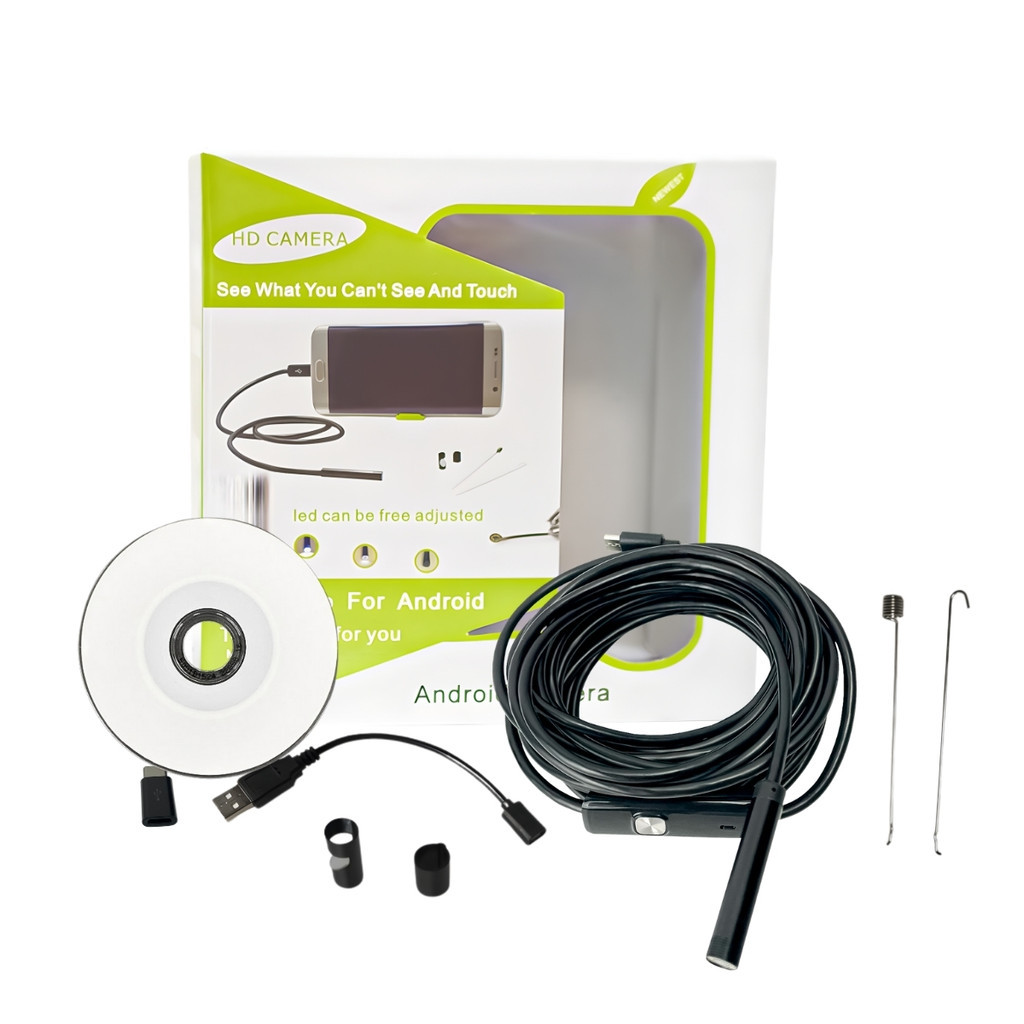 Câmera Endoscópica Usb 7mm 2m Borescope Com 6 Le