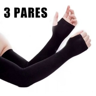 KIT 3 Par Manguito mangote com Dedo Proteção sol