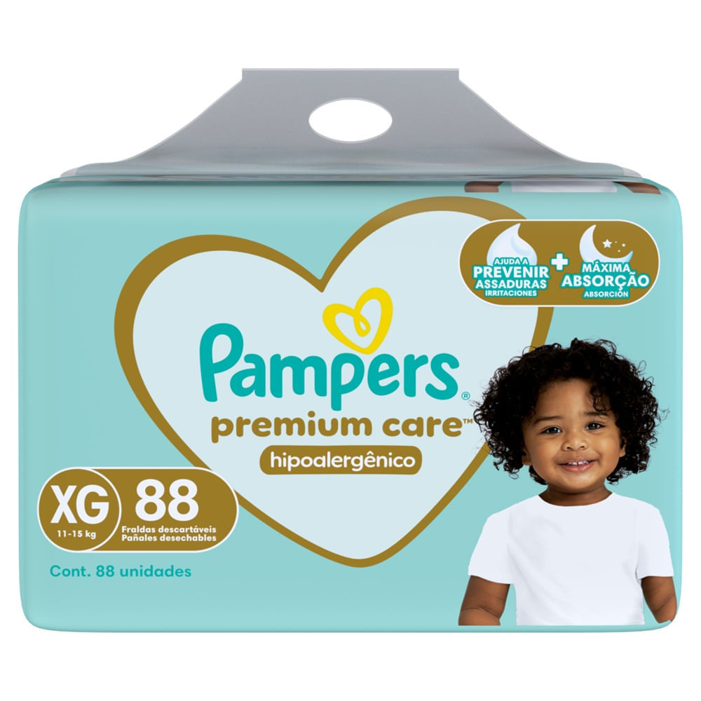 Fralda Descartável Pampers Premium Care Max XG 88