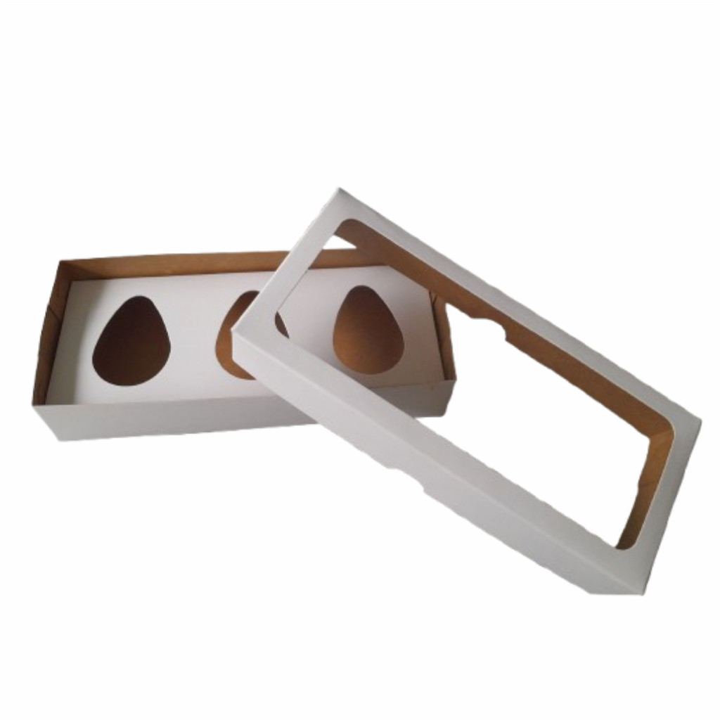 10 Caixinhas p/ Ovo de Colher com visor de acetato