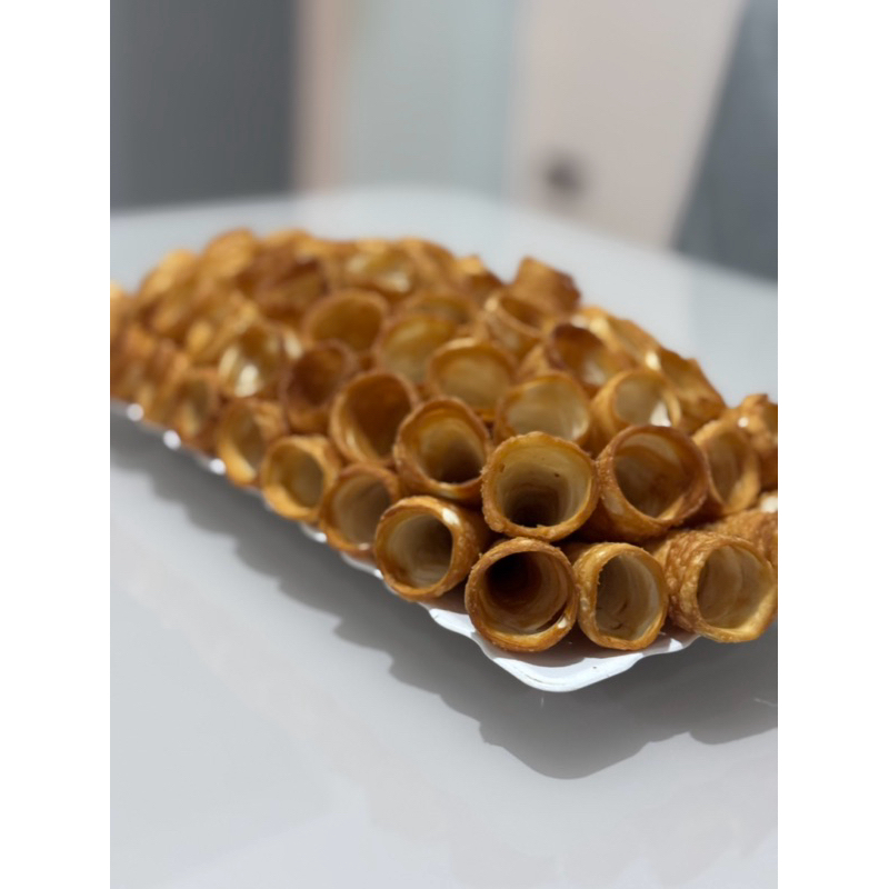 Canudos fritos para recheio 36 a 40 unidades