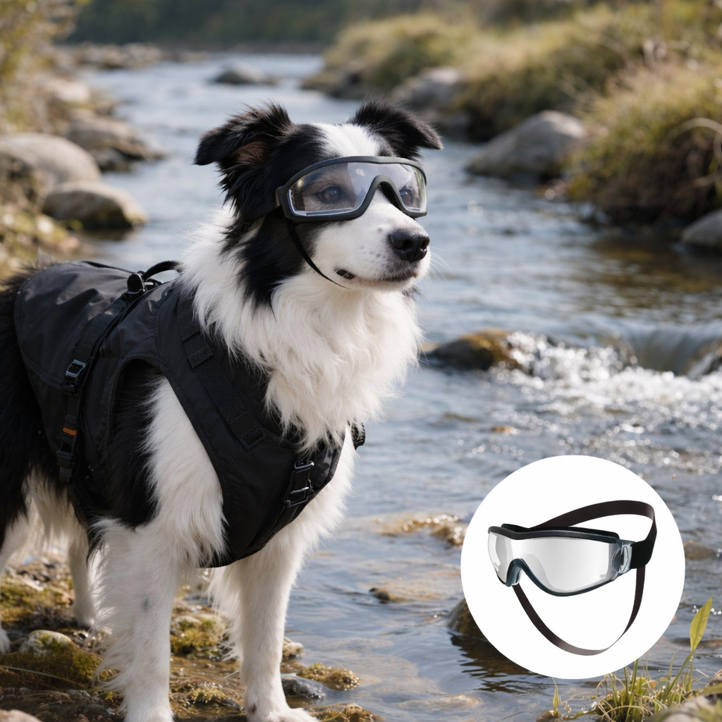 Óculos Pet Anti-UV com Armação Macia  Estilo No