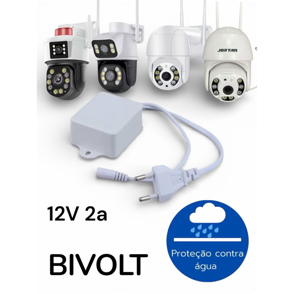 Fonte Branca Para Camera De Segurança 12v 2a Repo