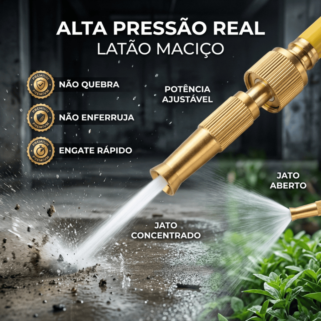 Bico de Mangueira de Alta Pressão 1/2 com Conecto