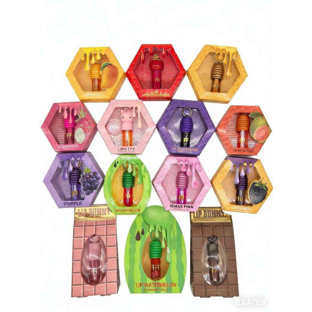 Gloss labial com tema de frutasLip Aromatizada Fof