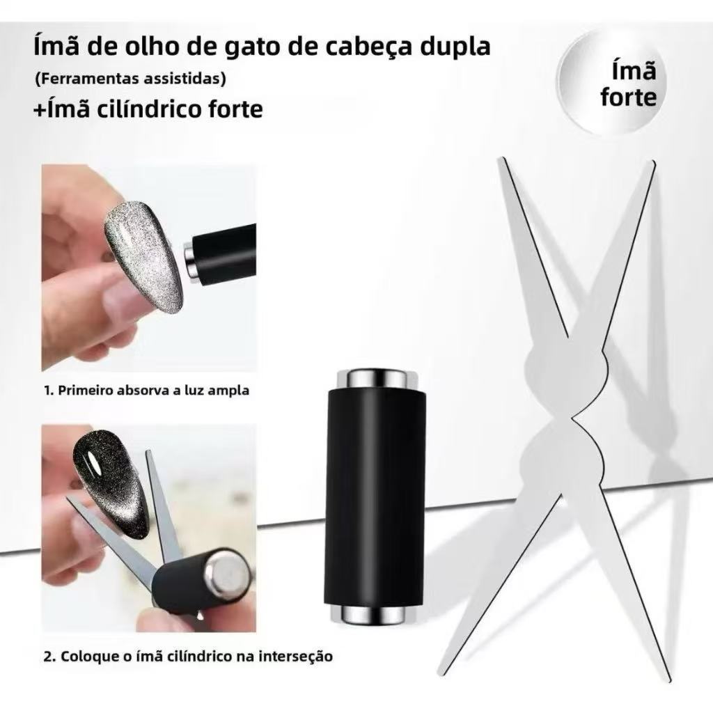 Imã para esmalte magnético olho de gato efeito f