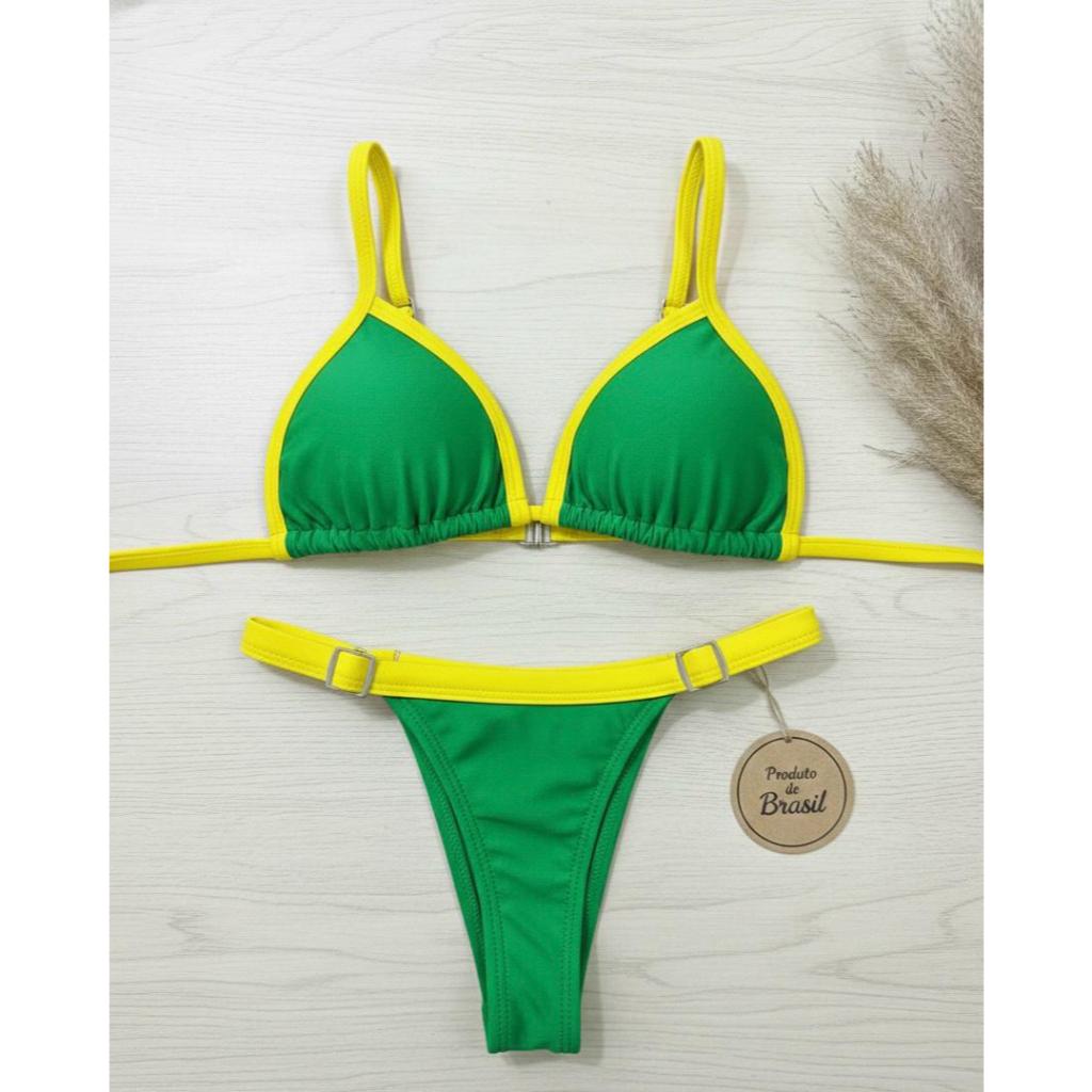 Biquíni Feminino Copa Brasil Cortininha Fio Denta