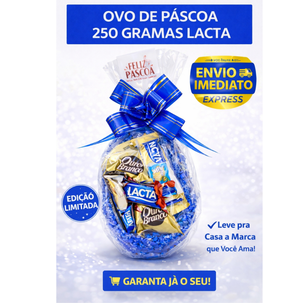 Ovo de Páscoa 250g Lacta  Chocolate ao Leite + Bo