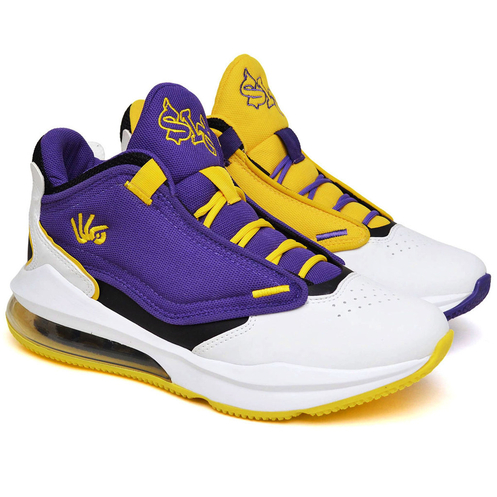Tênis Six Street Ankaa Roxo e Amarelo Basquete V�