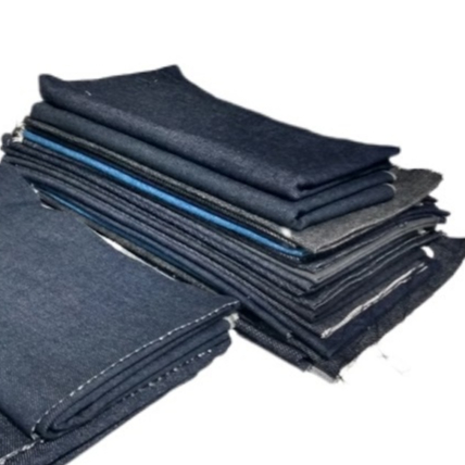 2kg retalho jeans pequenos p/ artesanatos
