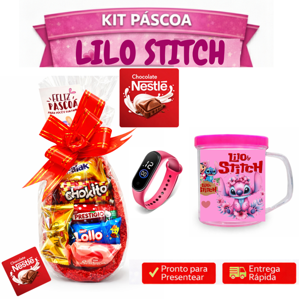 Ovo de Páscoa LILO E STITCH Nestlé Recheado com