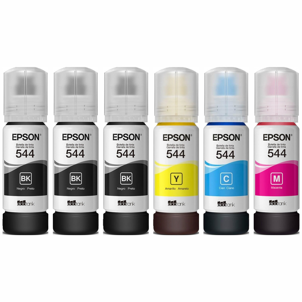 Kit 6 Refil Tintas T 5 44 PARA L1110 L3110 L3150 L