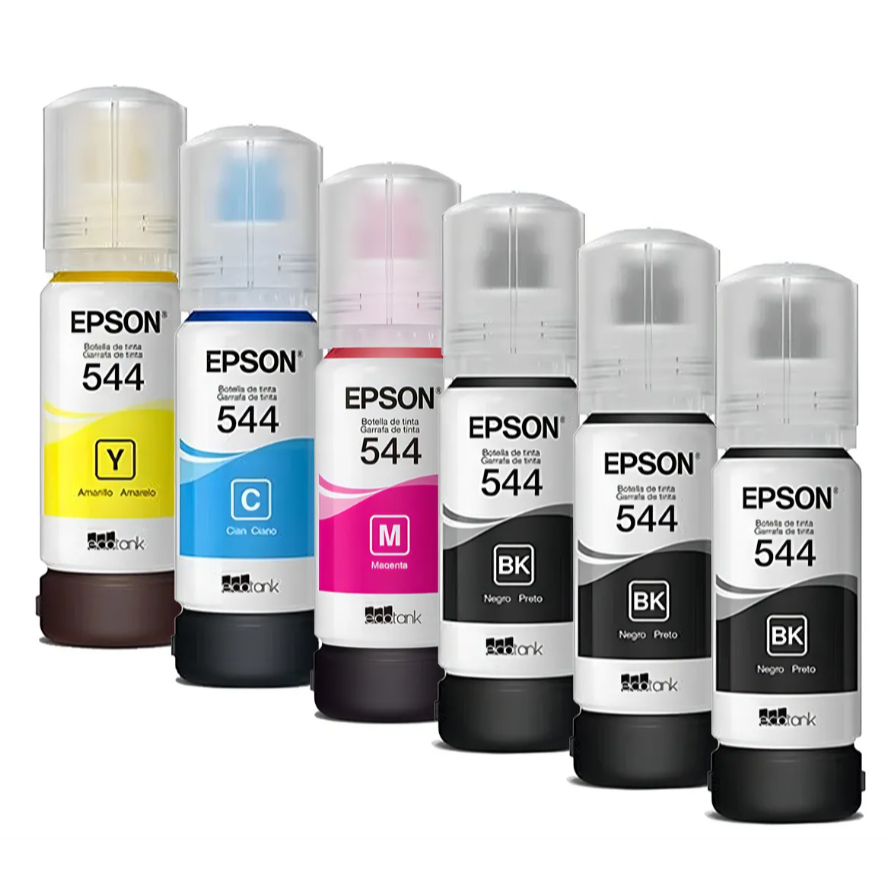 Kit 6 Refil Tintas Epson Original 544 Para Impress