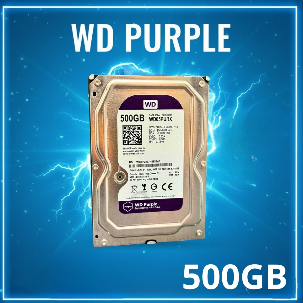 HD WD Purple 500GB SATA 3.5 Para DVR Intelbras Mul
