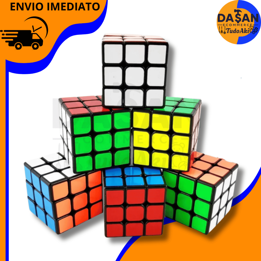 Kit 10 Cubo Mágico Clássico (5,5×5,5 cm) pa