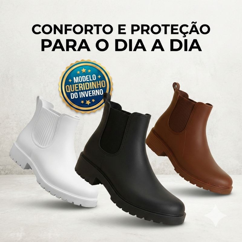 Bota Feminina Galocha Dia Dia E Limpeza Chuva Cano