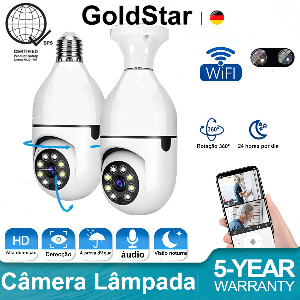 GoldStar 360° câmera de segurança WIFI A Prova 