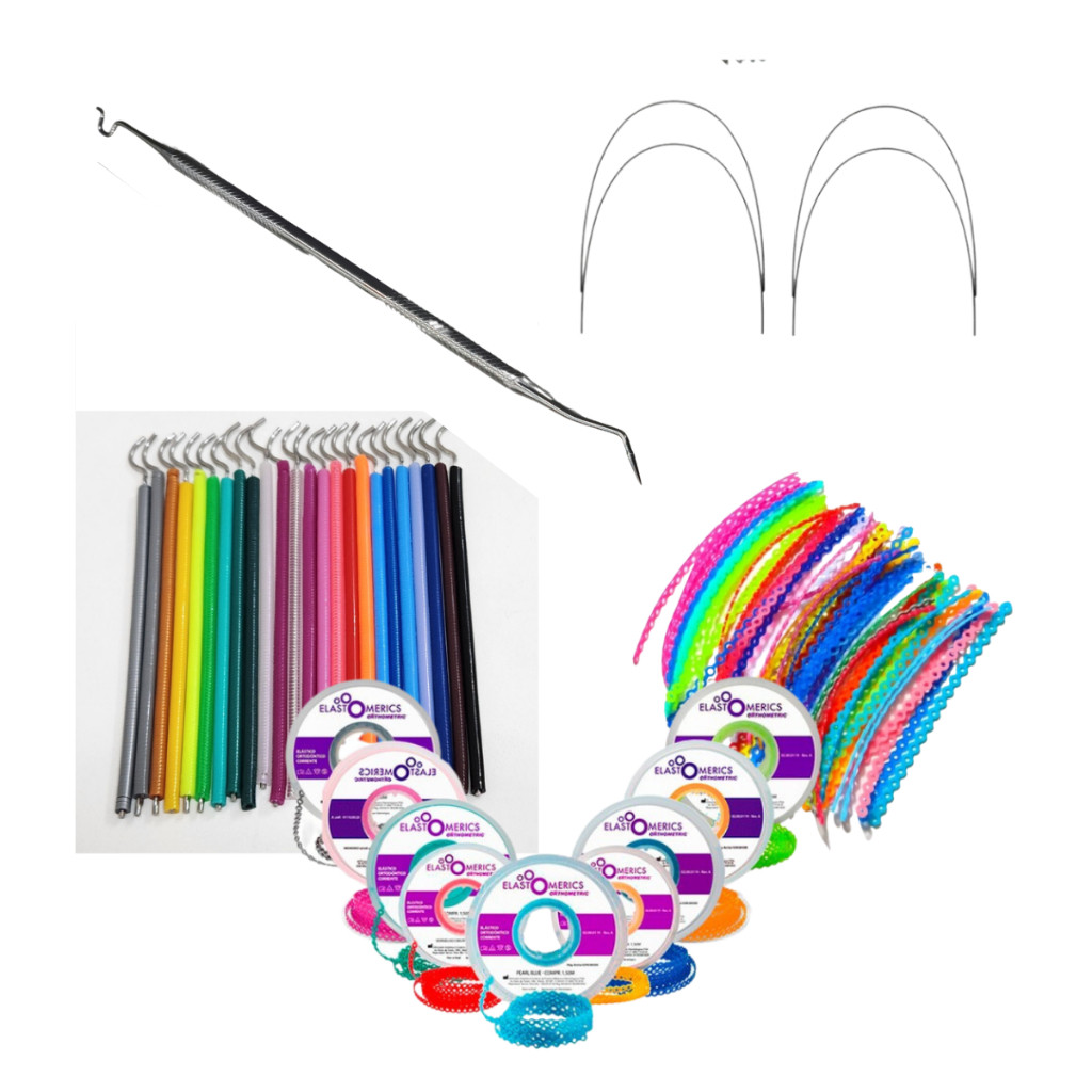 1000 Borrachinhas Aparelho + 12trançados +4 Fios 