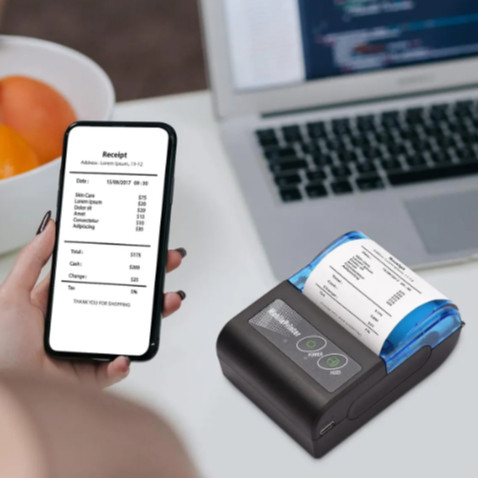 Mini Impressora Portátil Bluetooth Térmica Papel