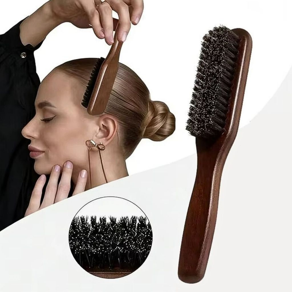 Escova Escovinha Pente Madeira Barba Cabelo Bigode