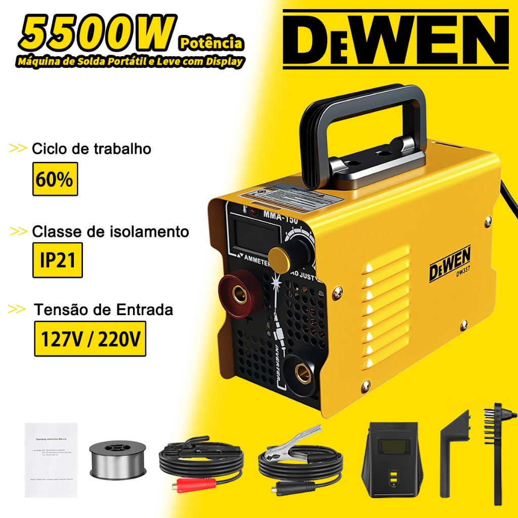 Máquina de Solda MIG/MMA-300 Portátil e Leve 2 e