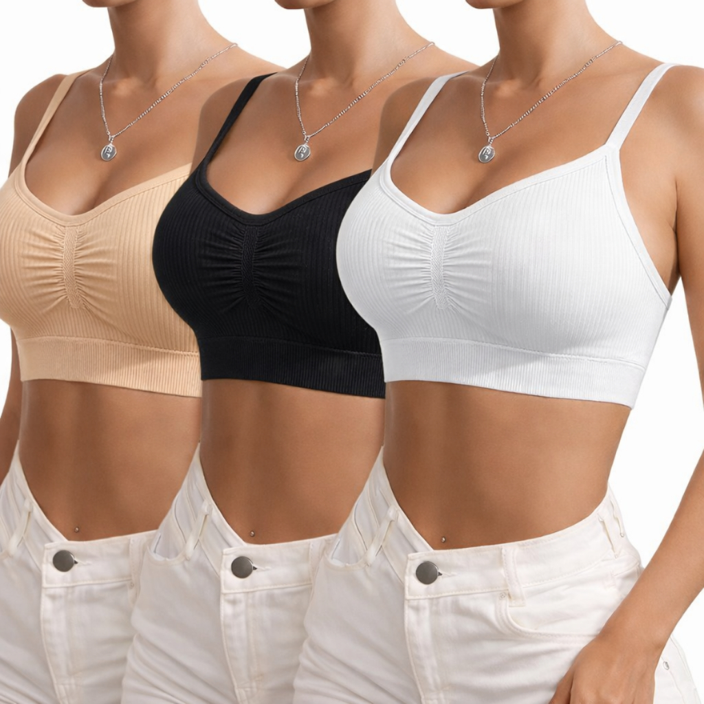 Kit 3 Top Sutiã Sensual Com Alça Ajustável Prem