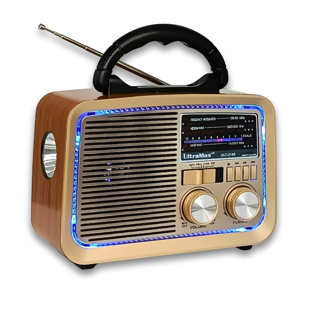 Radio Retro bluetooth entrada usb,microsd lanterna