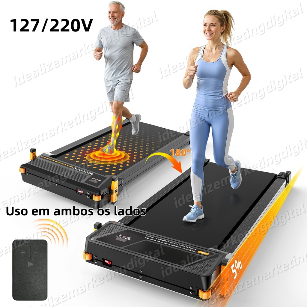 Esteira Elétrica Inclinaco 5° 2 Em 1 C/massager 