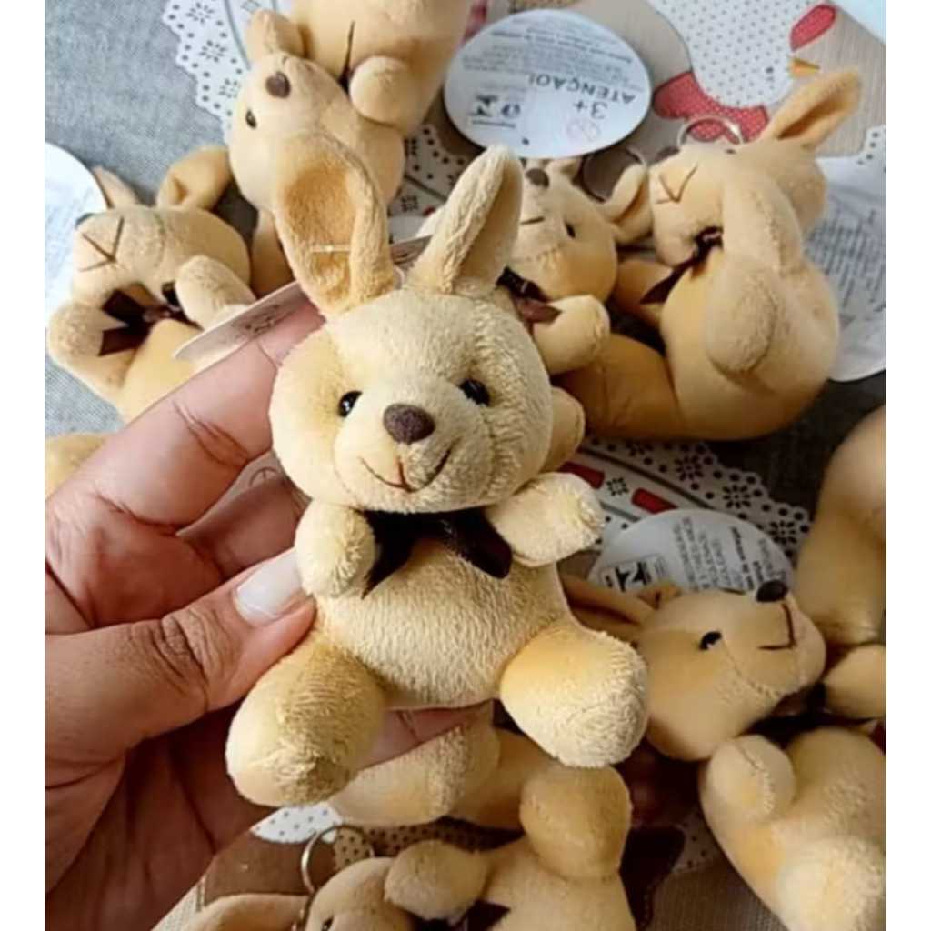 Chaveiro Coelhinho de Pelúcia 13cm  Lembrancinha 