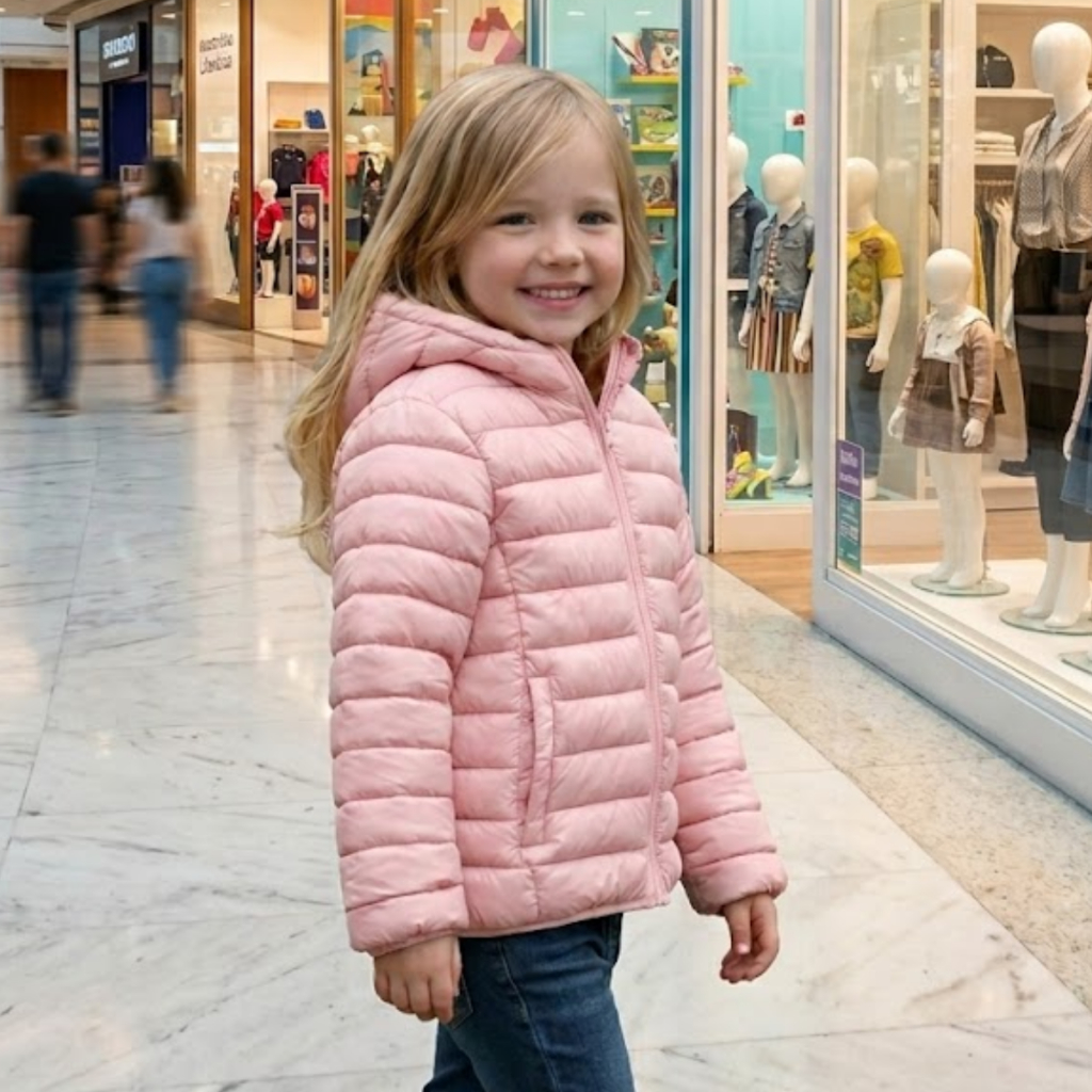 Jaqueta Puffer Bobojaco Infantil forrada Pelúcia 