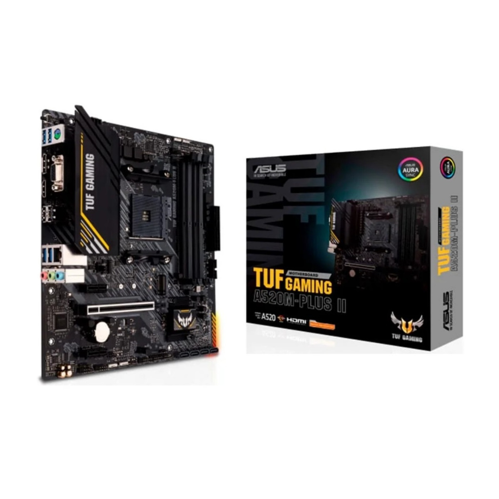 Placa Mãe ASUS TUF GAMING A520M-PLUS II, AMD AM4,
