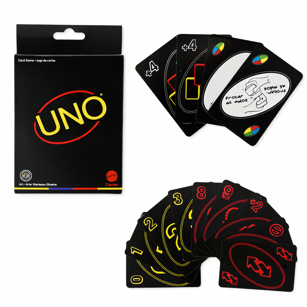 UNO Preto Minimalista Edição Limitada Design Exc