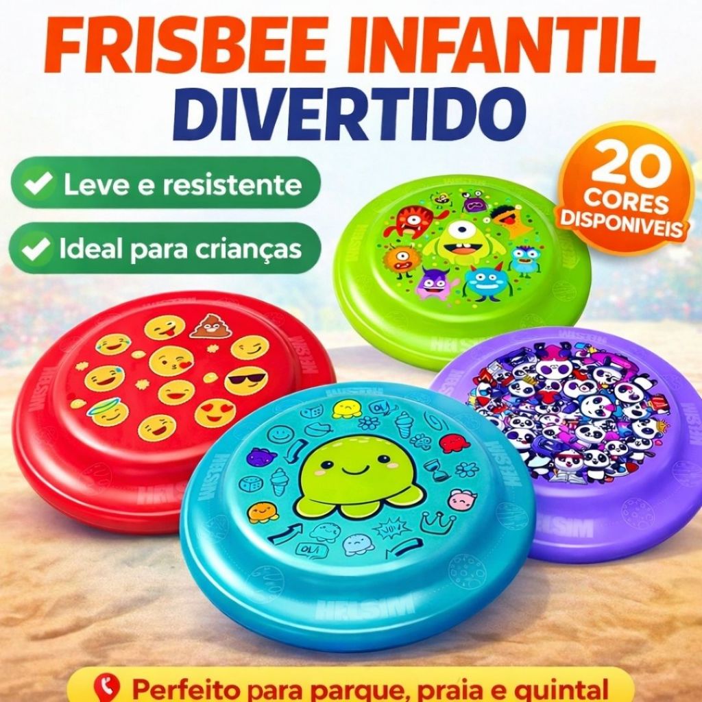 Brinquedo Frisbee Infantil Colorido | Disco Voador