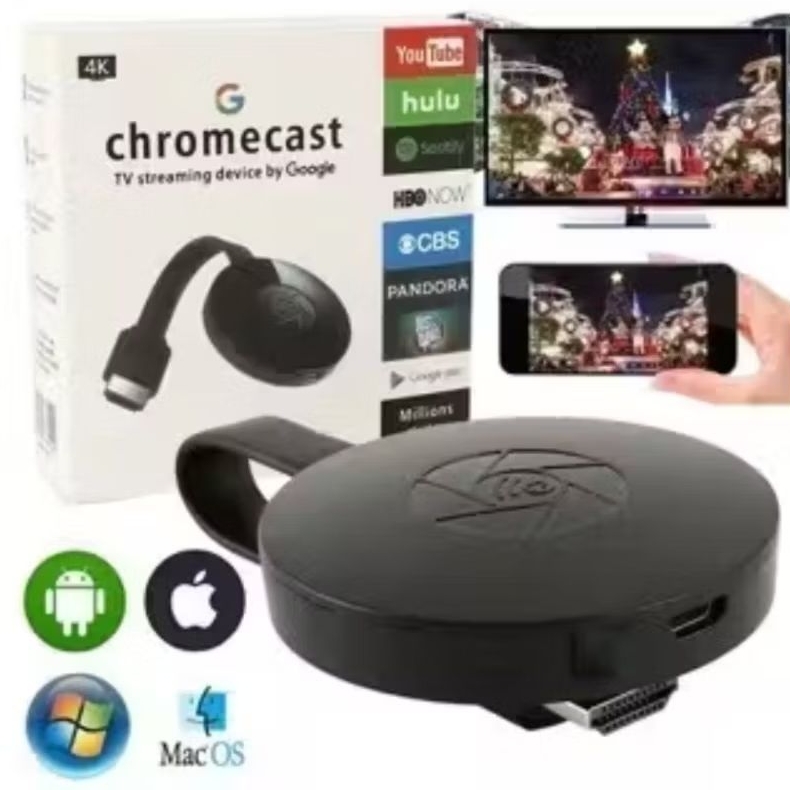 Chromecast G2 4K Ultra HD Para Transmissão De TV 