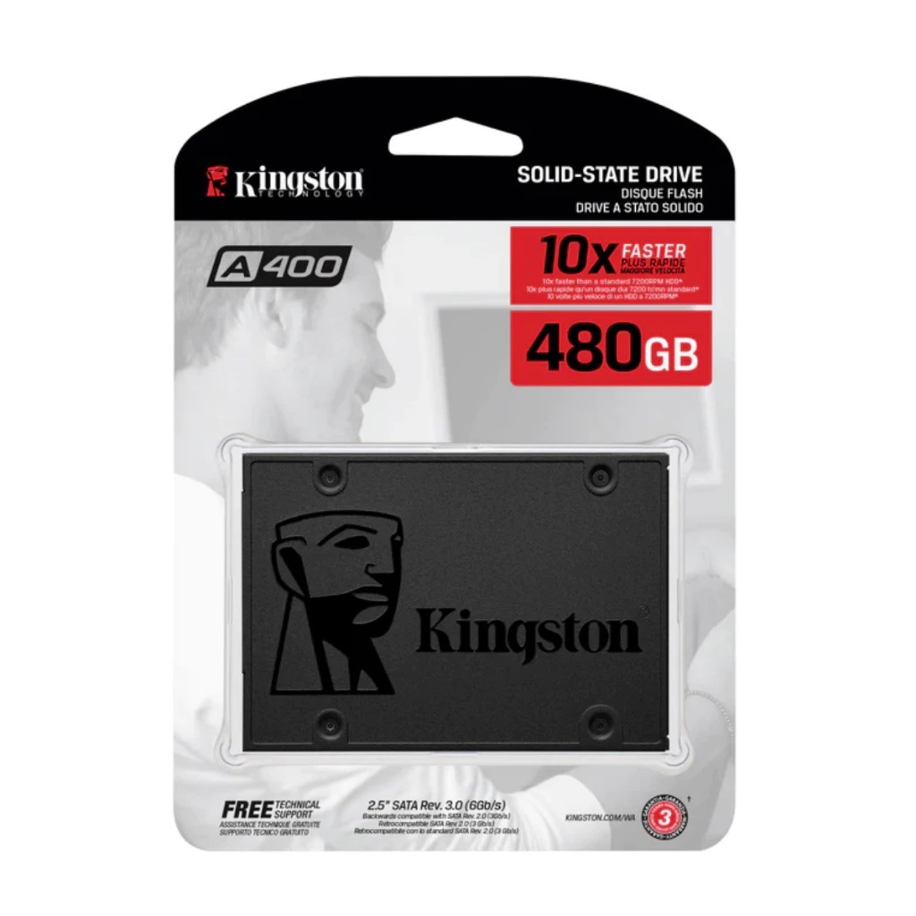 SSD Kingston 480GB SA400 SATA3 2,5 7MM Leitura 500