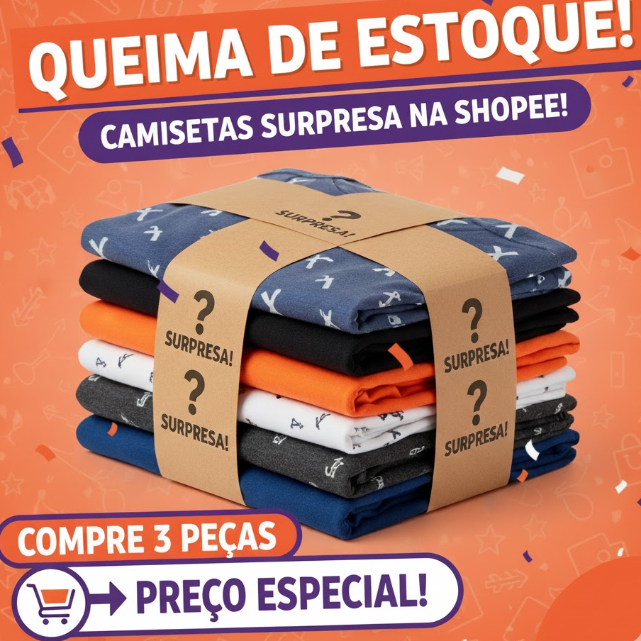 Camisetas 100% Algodão Super Queima de Estoque Pr