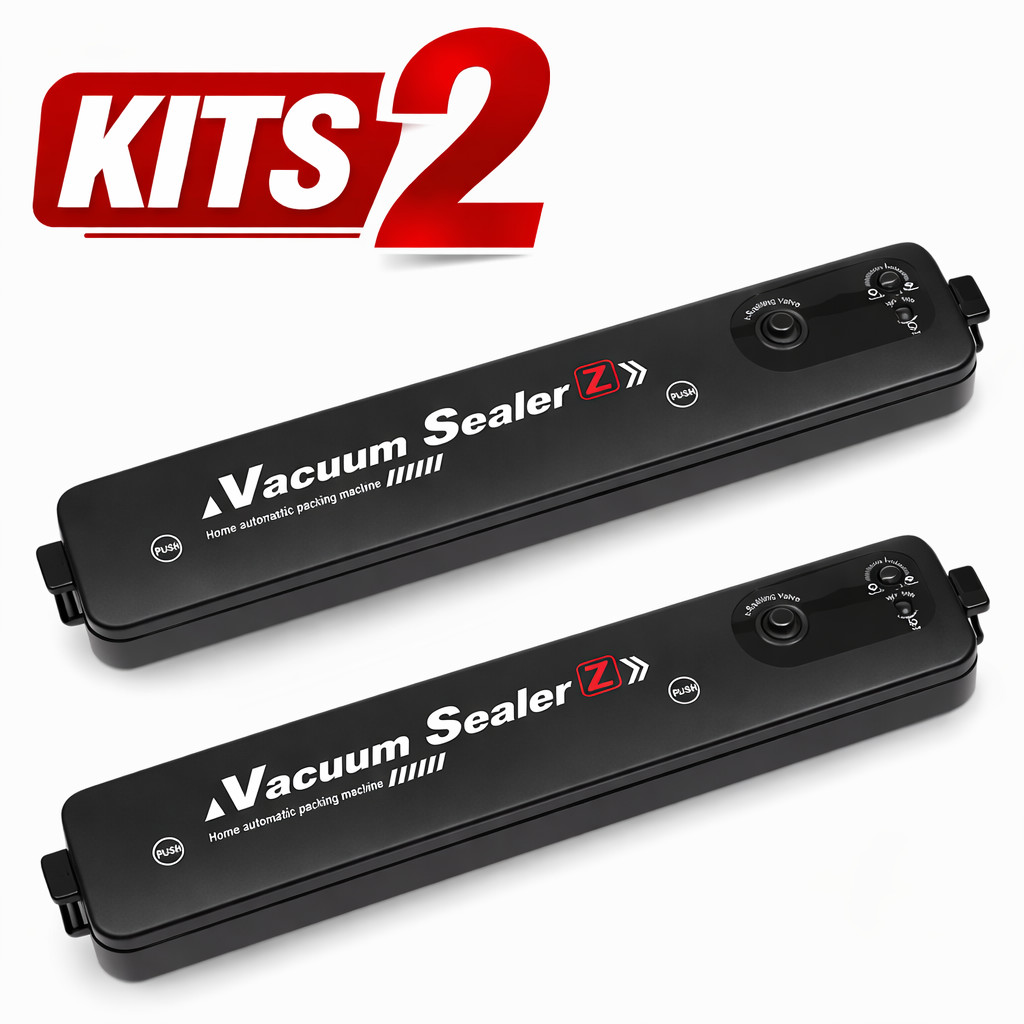 Kit 2 Seladora a Vácuo para Alimentos Máquina de