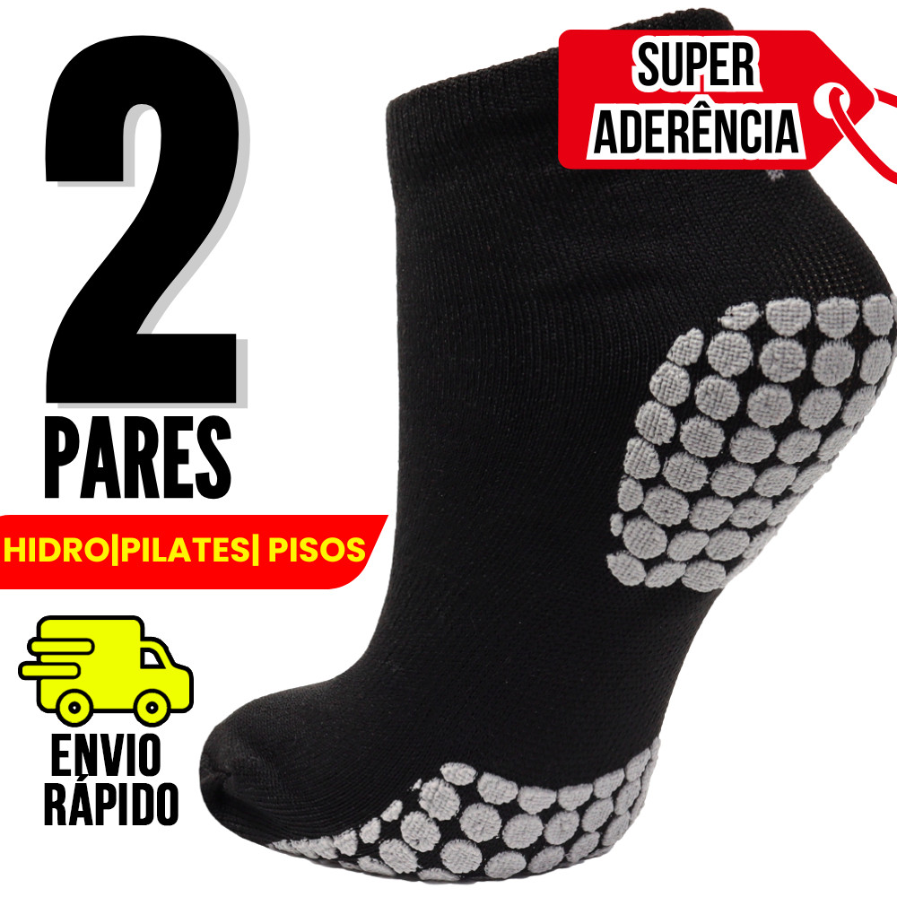 Kit 2 Pares Meia Antiderrapante Hidroginástica Pi