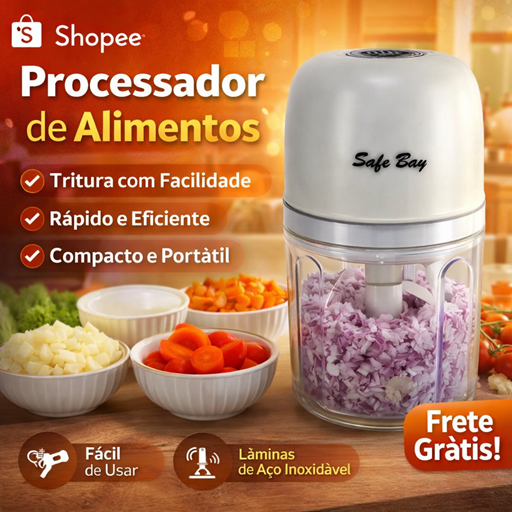 Mini Processador Elétrico De Alimentos USB SAFE B