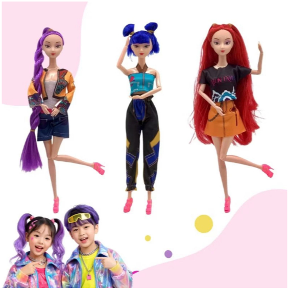 Boneca Guerreiras Do K-pop C/MUSICA Demon Hunters 