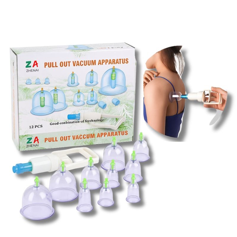 Kit 12 Ventosas Com Bomba Terapeuticas Ventosatera