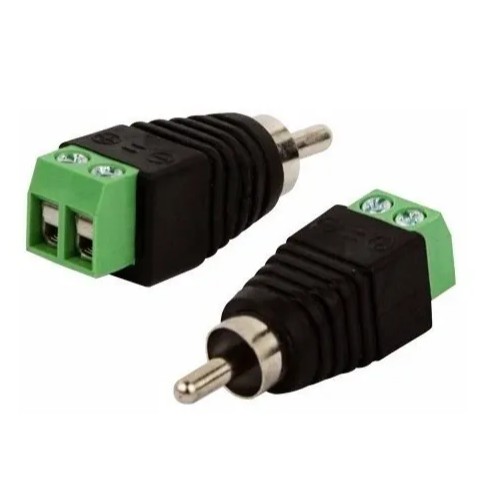Kit 10 Conector Rca Macho Com Borne Para Cftv, Aud