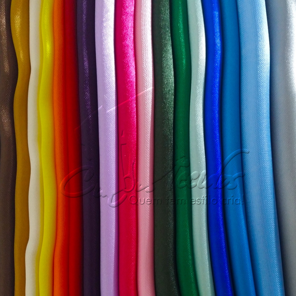 Tecido cetim chamoursse liso 100% poliéster 1 Met