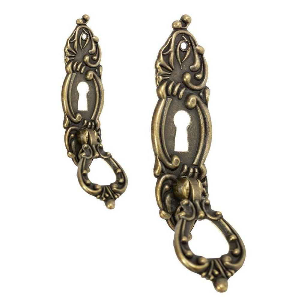 Kit 2 Puxador Colonial Napoli Pequeno Com Entrada 