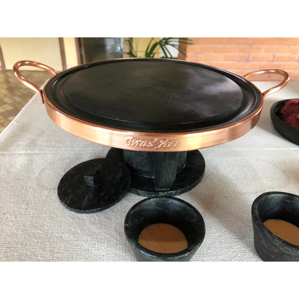 Fondue para carne  de pedra sabão para carne 31 c