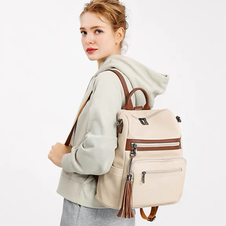 Mochila Feminina Casual Impermeável De Nylon De A