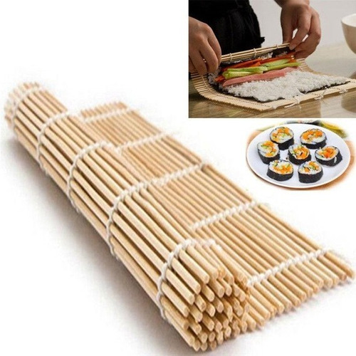 Kit 2 Esteiras Sudare Bambu Enrolar Sushi Mat Orie
