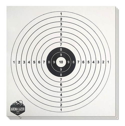 Alvo 17x17cm 30un Papel Cartonado Branco P/ Treino